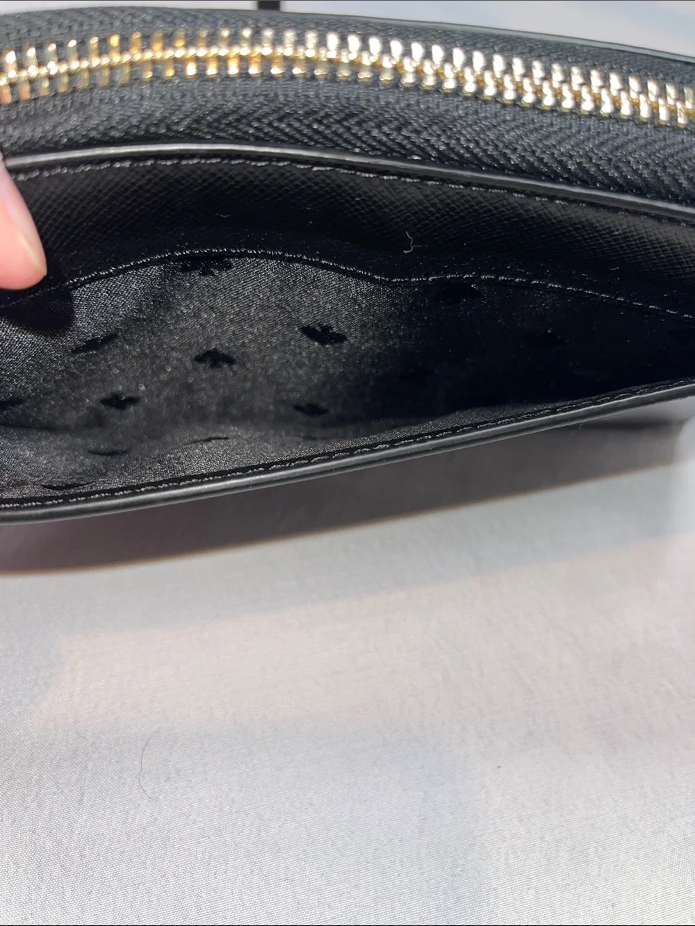 Kate Spade New York Black Leather Zip Around Continental Wallet